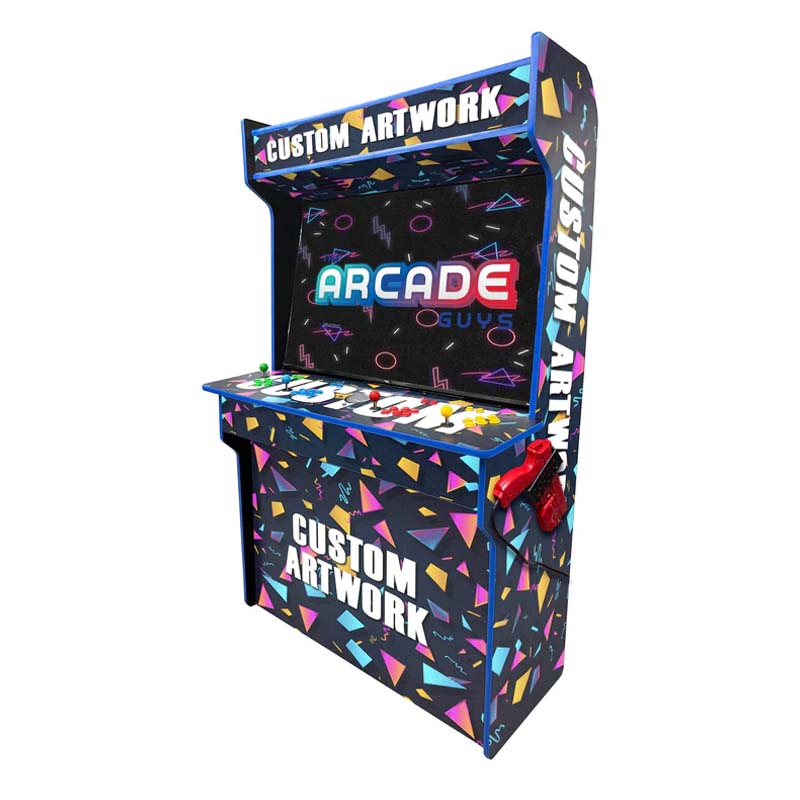 TAG Ultimate Retro Arcade 55 inch TV Custom Artwork Orange Red Yellow Green Blue Black White Gray Purple