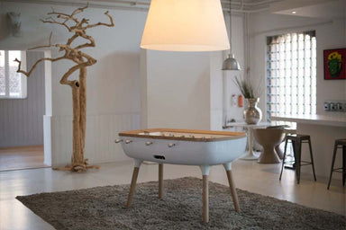 Babyfoot Toulet The Pure Foosball Table White Full View