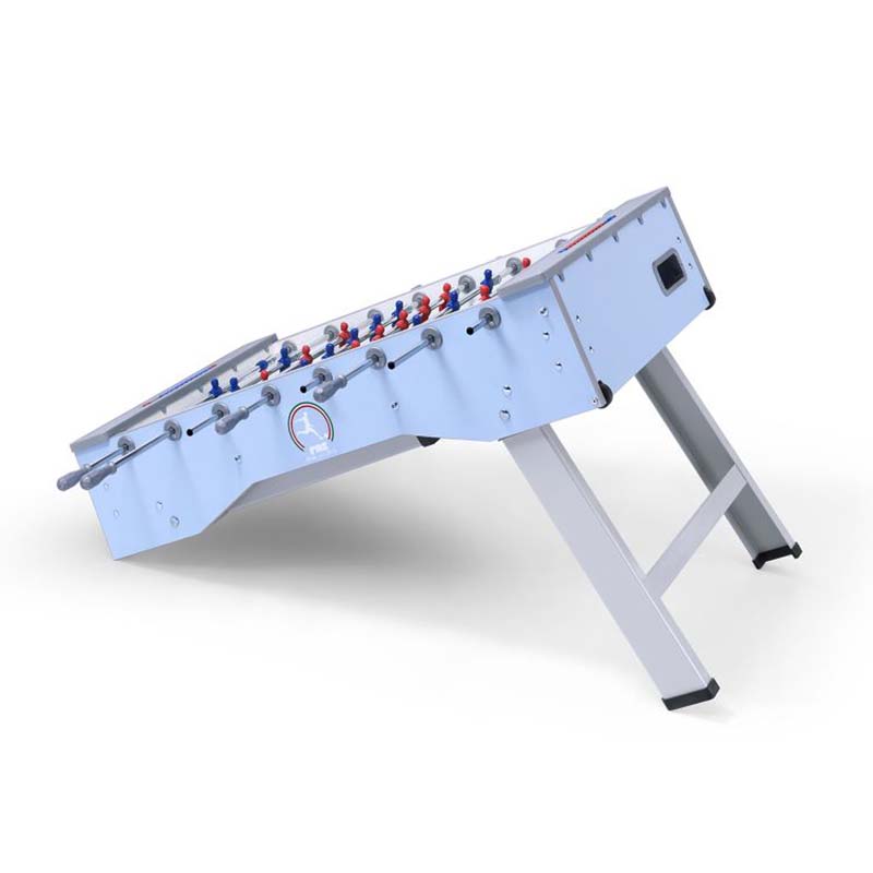 FAS Pendezza Smart Light Foosball Table Red Light Blue Semi Folded Image