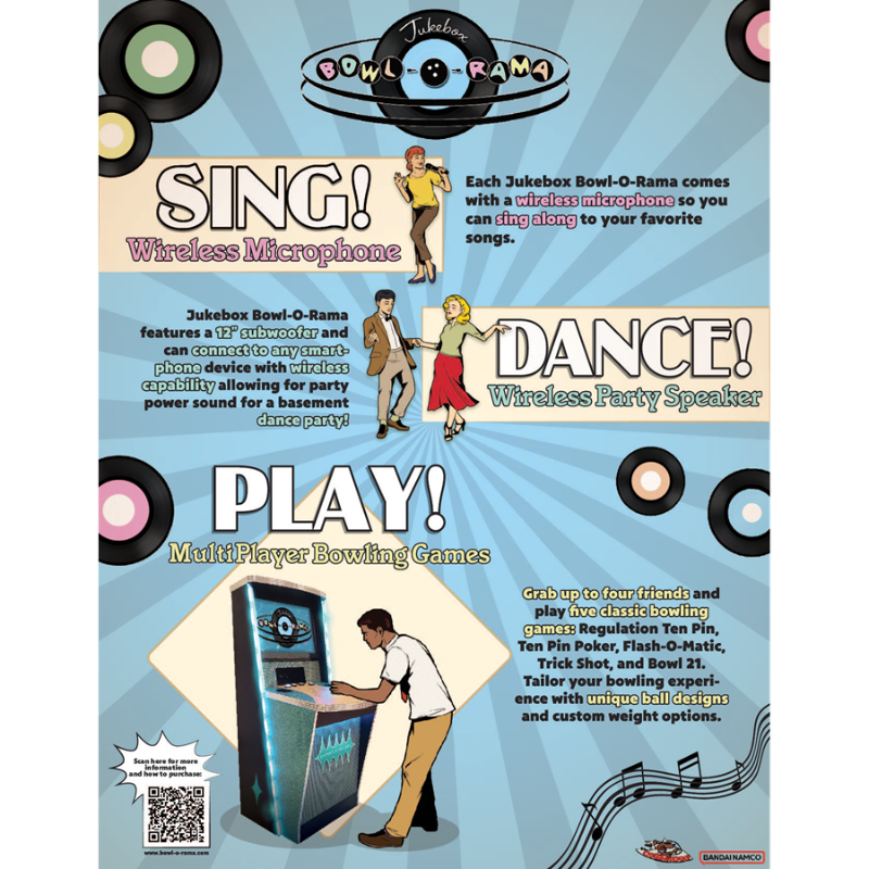 Bandai Namco Jukebox Bowl O Rama Free Play Poster