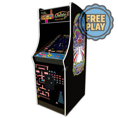 Bandai Namco Ms Pac-Man Galaga Pixel Bash Edition Free Play Cabinet Badge View 2