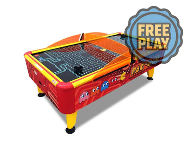 Bandai Namco Pac-Man Air Hockey Table Free Play Badge Front View