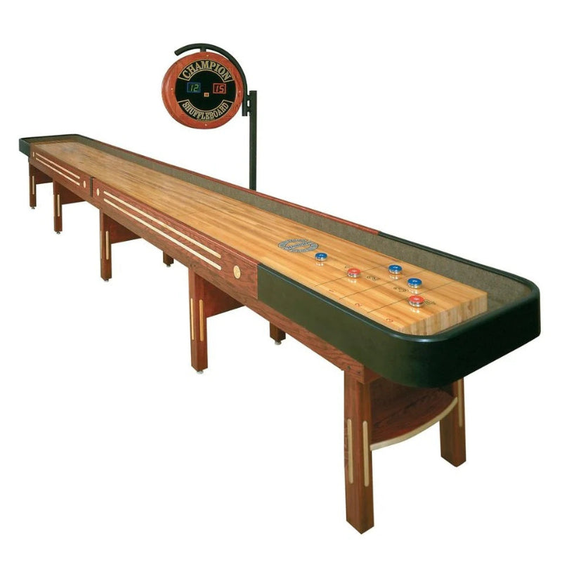 Champion Grand Champion Shuffleboard Table Full View Score Unit 9' 12' 14' 16' 18' 20' 22'