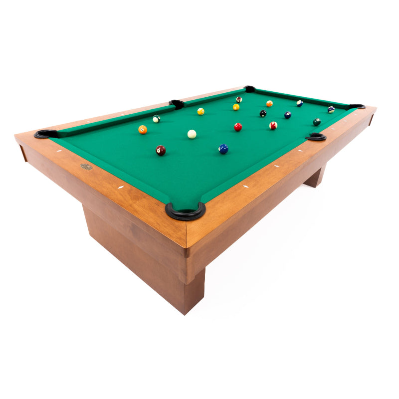 Connelly Billiards Ridglea Billiard Table Red Oak Stain Full View 3 Balls Image