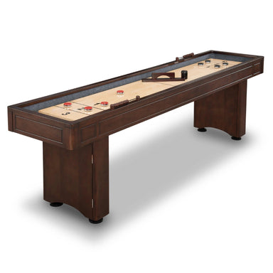 Hathaway Austin 9-ft Shuffleboard Table Mahogany Finish Free Play Full View