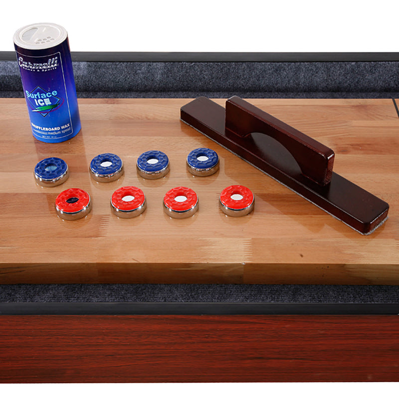 Hathaway Challenger Shuffleboard Table Dark Cherry Finish Free Play Included Accessories 9' 12'
