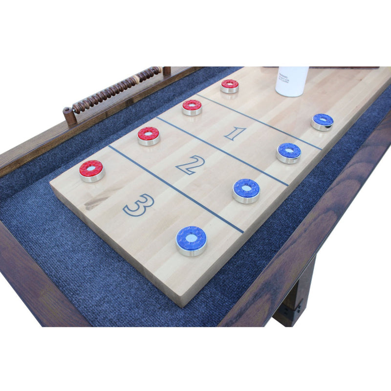 Hathaway Cheyenne 12-ft Shuffleboard Table Free Play Close Up