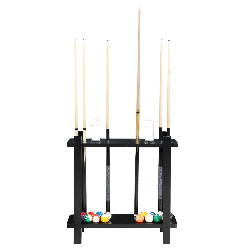 Hathaway Classic 28-in Floor Billiard Cue Rack Full View Black