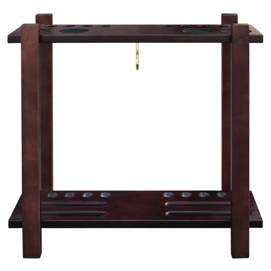 Hathaway Classic 28-in Floor Billiard Cue Rack Full View Mahogany