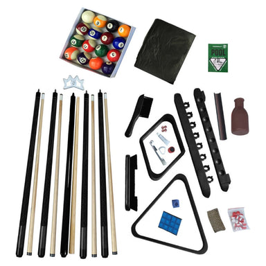 Hathaway Deluxe Billiards Accessory Kit Black Finish Overhead View
