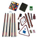 Hathaway Deluxe Billiards Accessory Kit Mahogany Finish Overhead View