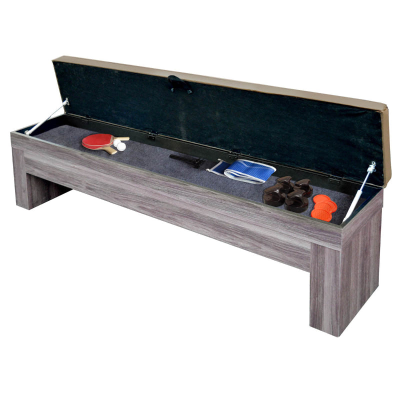 Hathaway Driftwood 7-ft Air Combo Set Hockey Table Free Play Bench Storage