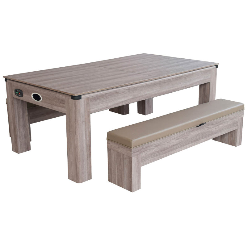 Hathaway Driftwood 7-ft Air Combo Set Hockey Table Free Play Full View 2