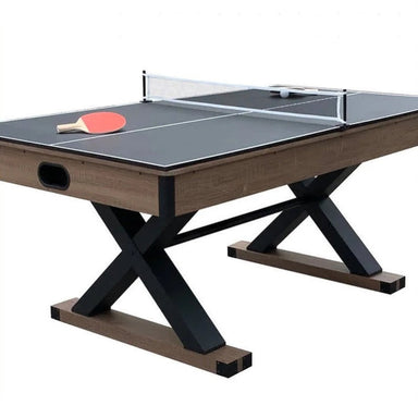 Hathaway Excalibur 6-ft Combo Set Air Hockey Table Free Play Tennis Full View
