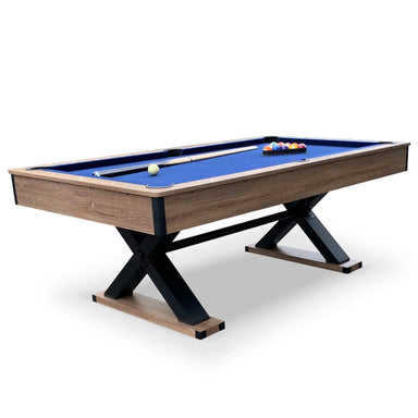 Hathaway Excalibur 7-ft Driftwood Pool Table Free Play Full View 2
