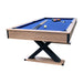 Hathaway Excalibur 7-ft Driftwood Pool Table Free Play Full View