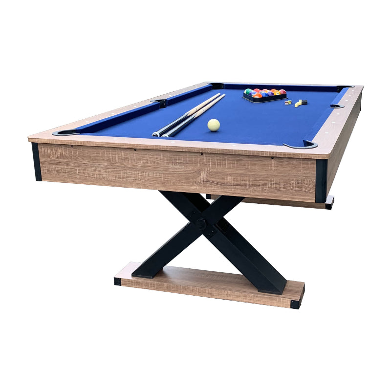 Hathaway Excalibur 7-ft Driftwood Pool Table Free Play Full View