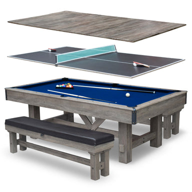 Hathaway Logan 7-ft 3-in Combo Set Pool Table Free Play Full View