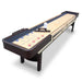 Hathaway Merlot 9-ft Shuffleboard Table Espresso Finish Free Play Full View 9' 12'