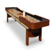 Hathaway Merlot 9-ft Shuffleboard Table Walnut Finish Free Play Full View 9' 12'