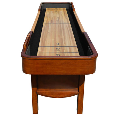 Hathaway Merlot 9-ft Shuffleboard Table Walnut Finish Free Play Long View 9' 12'