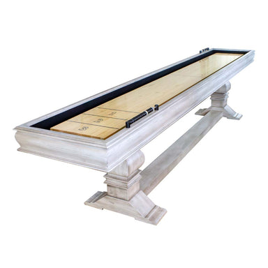 Hathaway Montecito 12-ft Driftwood Finish Shuffleboard Table Free Play Full View