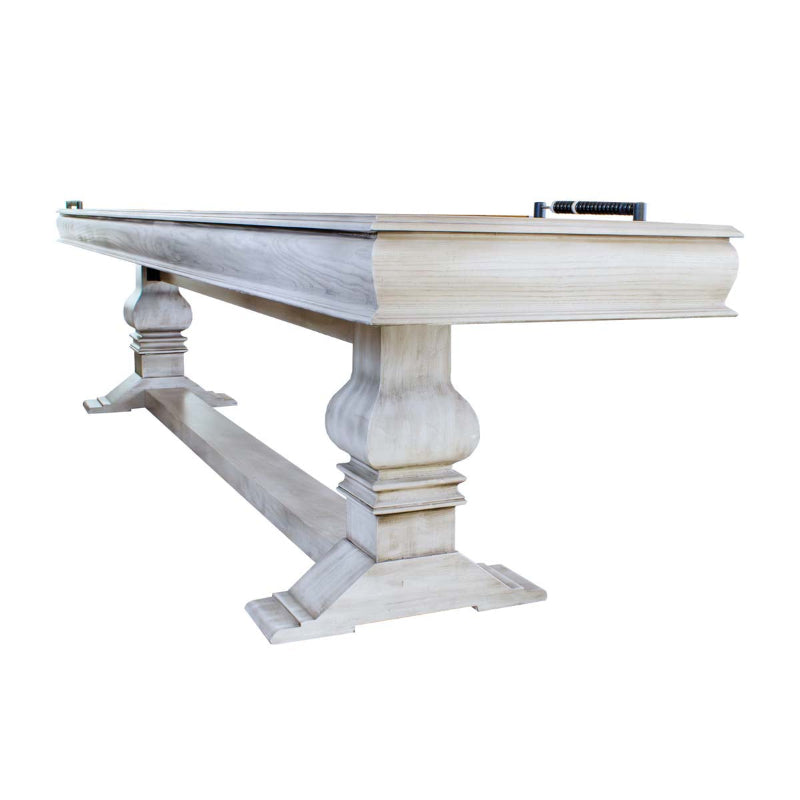 Hathaway Montecito 12-ft Driftwood Finish Shuffleboard Table Free Play Side View