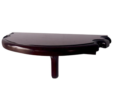 Hathaway Premium Half Moon Wall Shelf Mahogany Finish Image