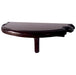Hathaway Premium Half Moon Wall Shelf Mahogany Finish Image