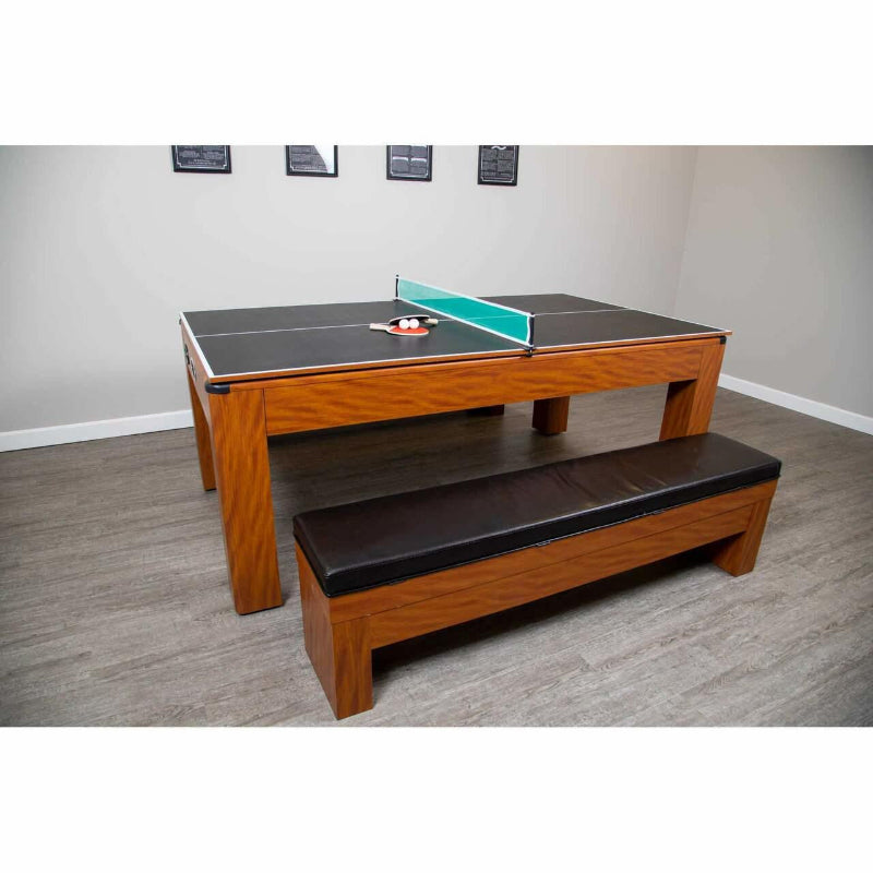 Hathaway Sherwood 7-ft Air Hockey Combo Set Table Free Play Full View 3