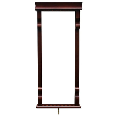Hathaway Vintage Wall Billiard Pool Cue Rack Full View Image Mahogany