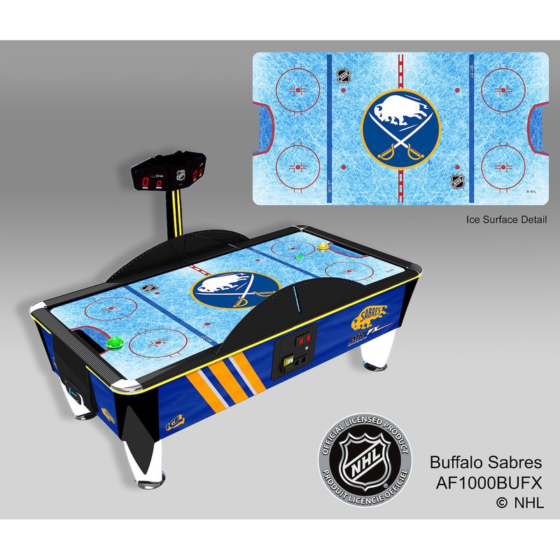 ICE NHL Air FX Air Hockey Table Coin Op Buffalo Sabres
