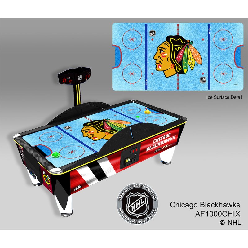 ICE NHL Air FX Air Hockey Table Coin Op Chicago Blackhawks 