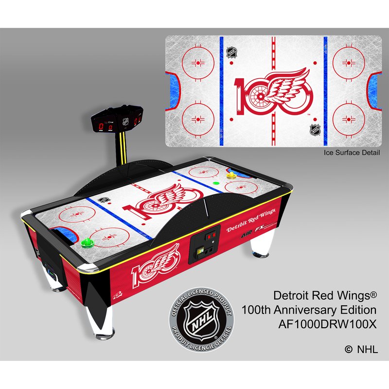ICE NHL Air FX Air Hockey Table Coin Op Detroit Red Wings 100th