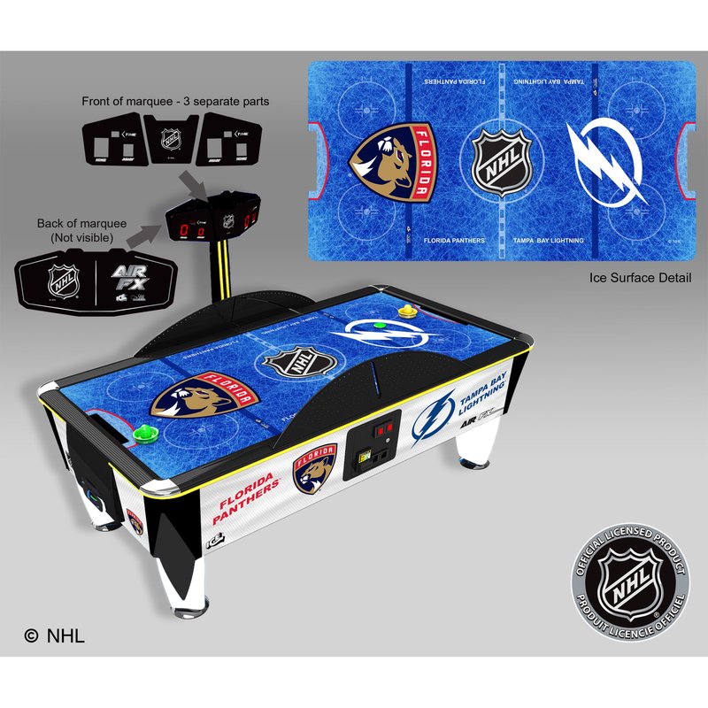 ICE NHL Air FX Air Hockey Table Coin Op Florida vs Lightning