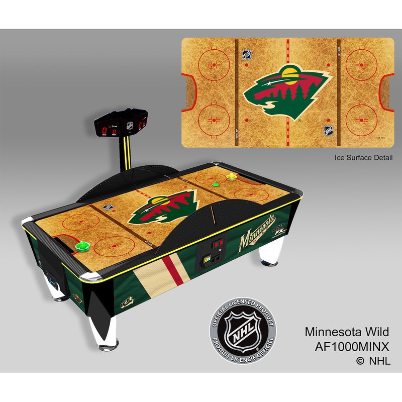 ICE NHL Air FX Air Hockey Table Coin Op Minnesota Wild