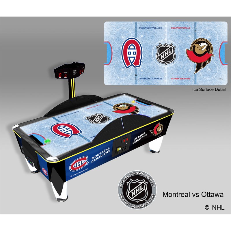 ICE NHL Air FX Air Hockey Table Coin Op Montreal vs Ottawa