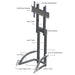 Incredible Technologies Golden Tee PGA TOUR Showpiece Pro TV Monitor Stand Infographic