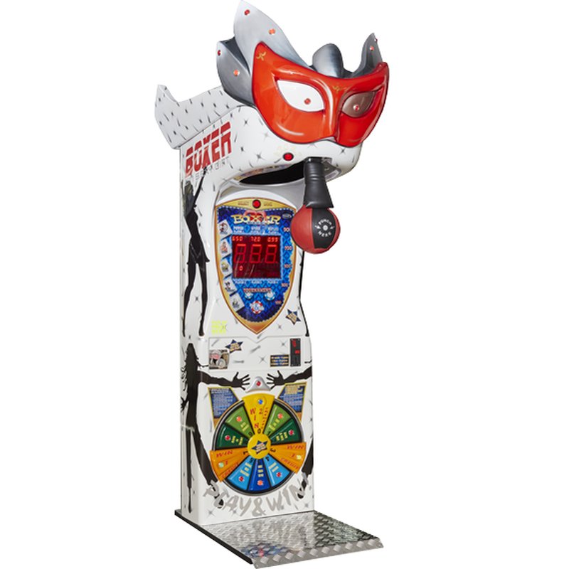 Kalkomat Boxer Mask Boxing Arcade Machine White
