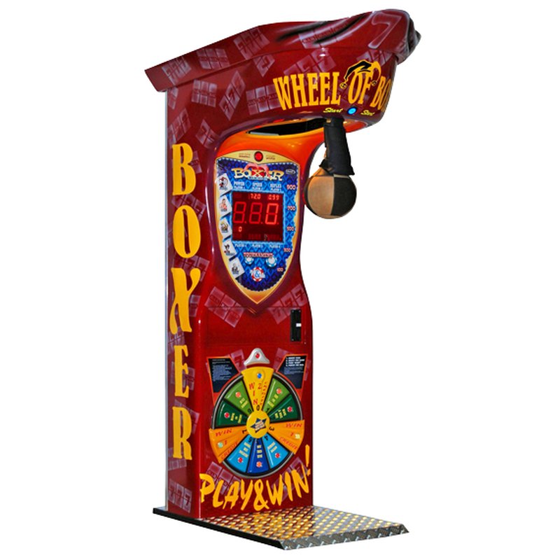 Kalkomat Boxer Wheel of Boxing Punching Arcade Machine Dark Cherry