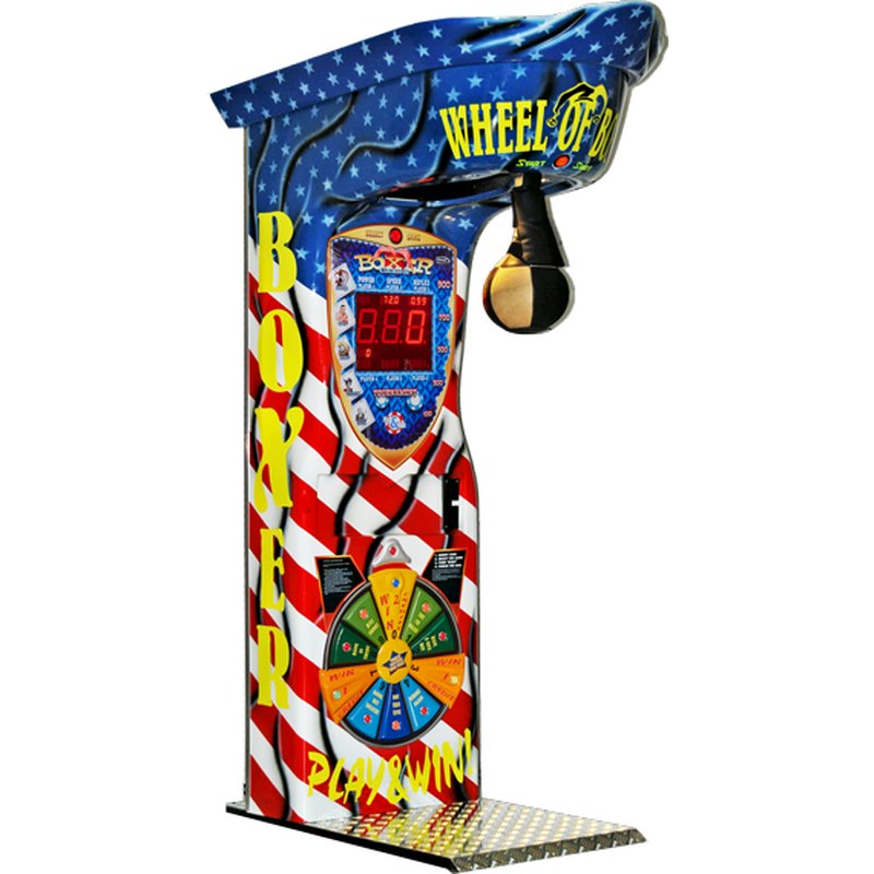 Kalkomat Boxer Wheel of Boxing Punching Arcade Machine USA 