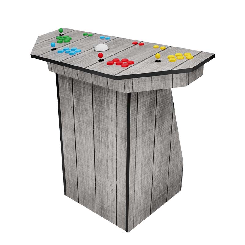 Quality Arcades Arcade Pedestal Full Wrap Gray Wood Image