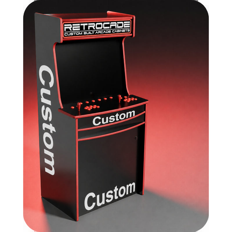 Retro-Cade 2-Player Classic Custom Design Arcade Cabinet Full Mockup View