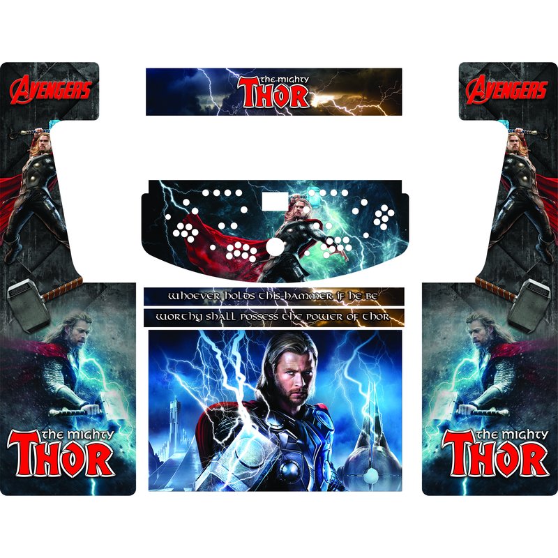Thor Retro-Cade Classic Full-Size Arcade Cabinet Art Package