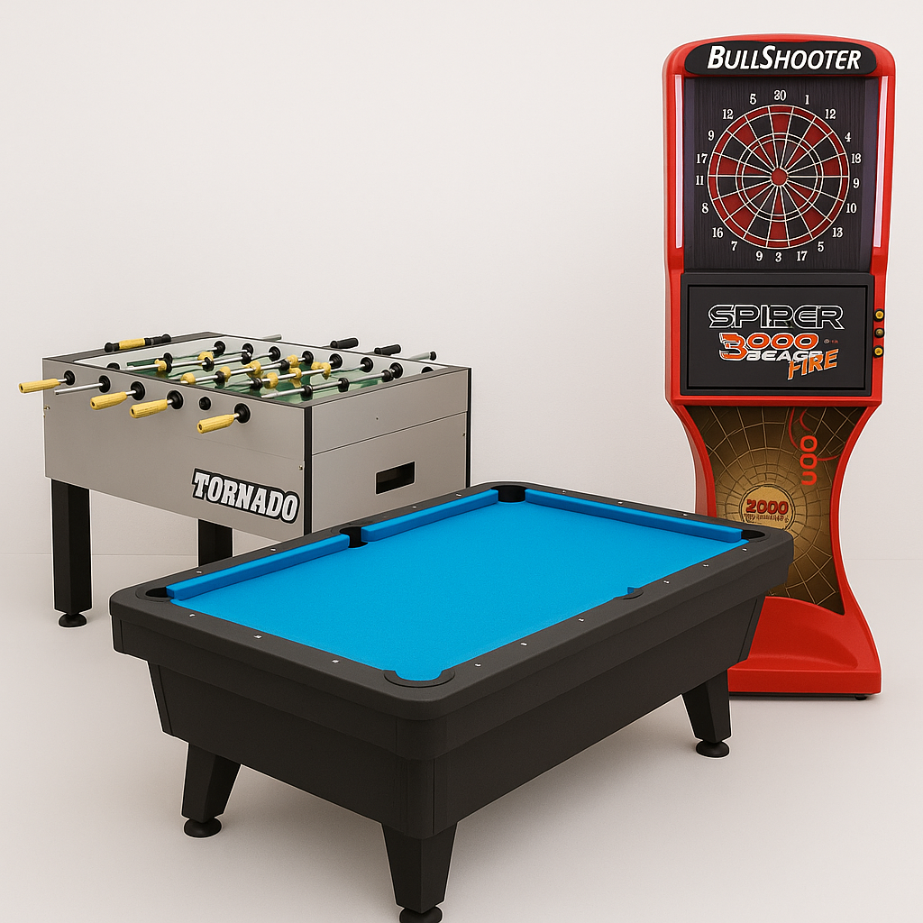 Tornado T3000 Foosball + Valley Dynamo Pro Cat + Spider 360 3000 Bundle