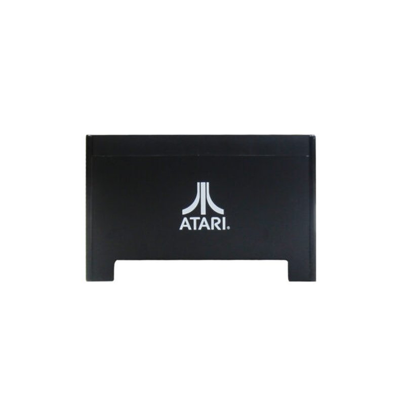 Atari PONG Mechanical Table Home Edition, end panel view with doors closed, Atari logo centered.