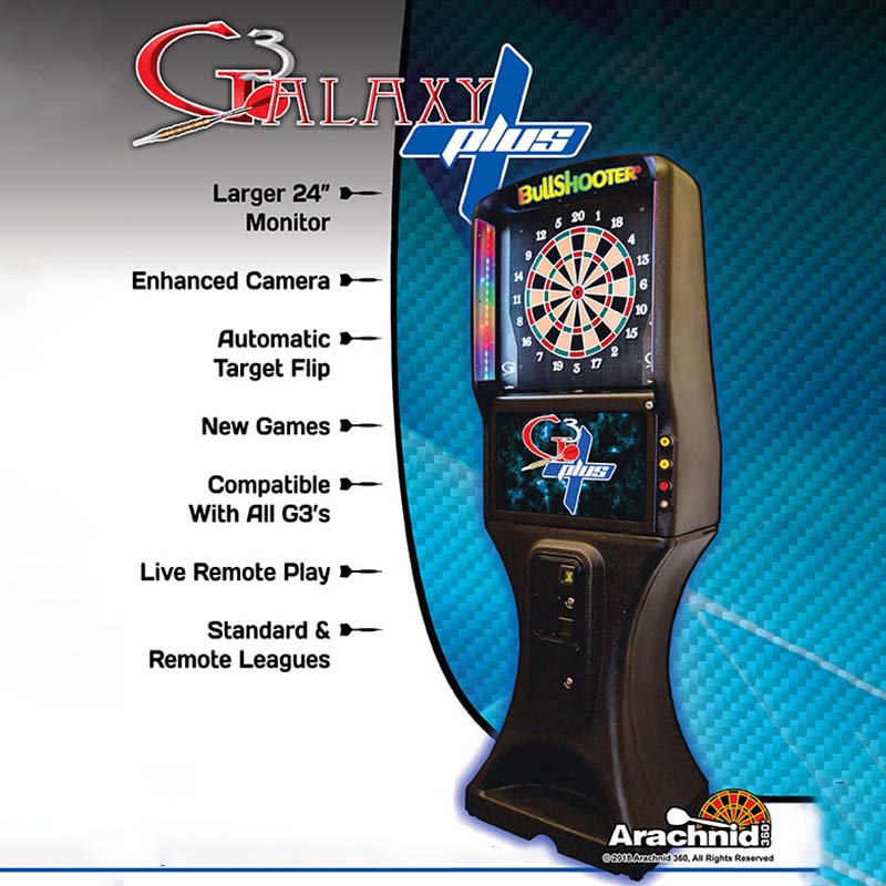 Arachnid 360 Galaxy 3 Plus Bullshooter Dartboard Flyer