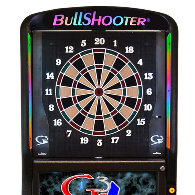 Arachnid 360 Galaxy 3 Plus Bullshooter Dartboard Top Side View