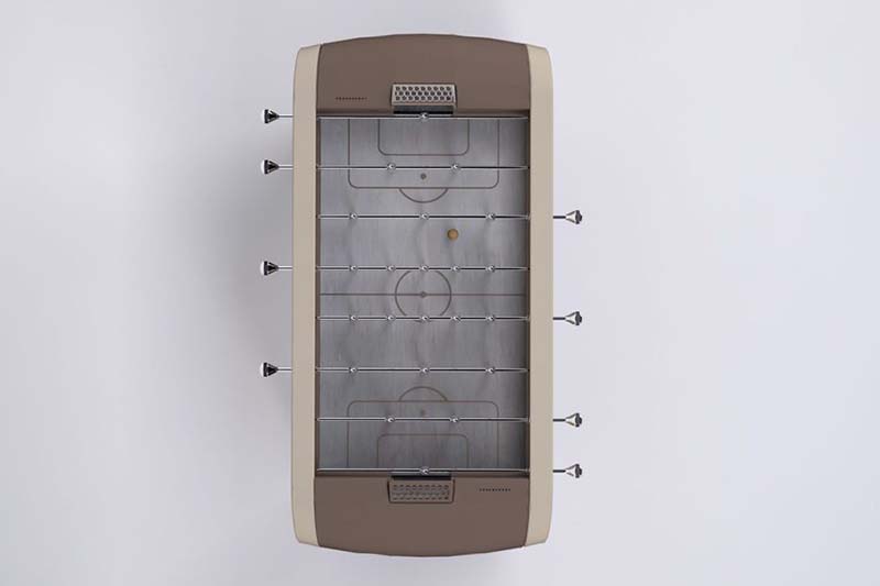 Blackball Foosball Table Beige Top View