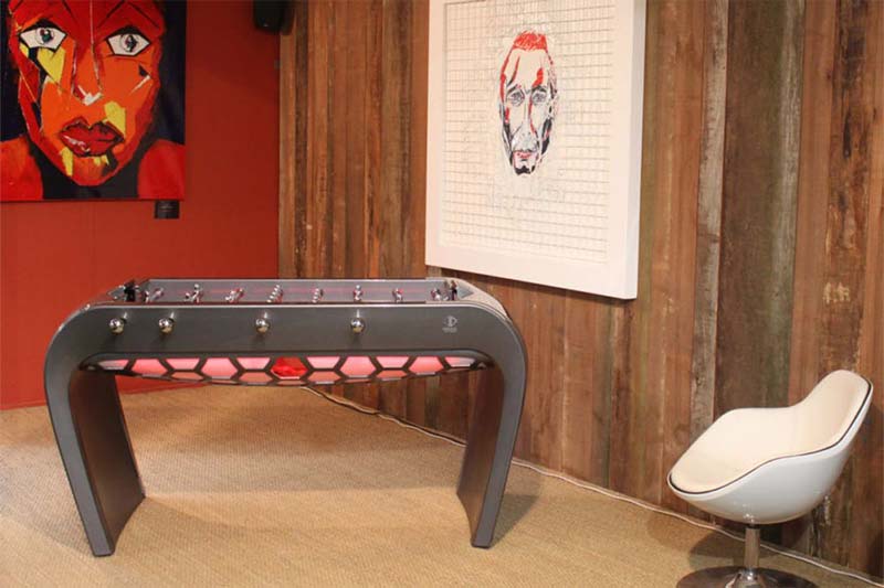 Blackball Foosball Table Red and Black